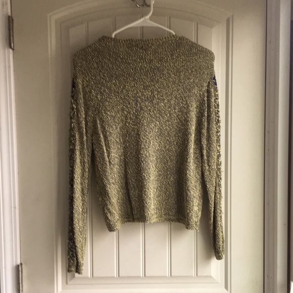 ‘90’s Jamie Sadock long sleeve gold/navy top - Picture 4 of 5